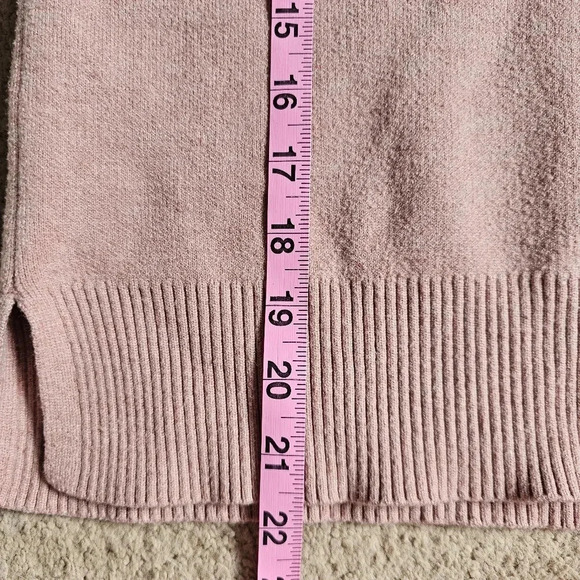 Dusty rose mauve Size M collared sweater knit top long sleeve - Picture 5 of 6